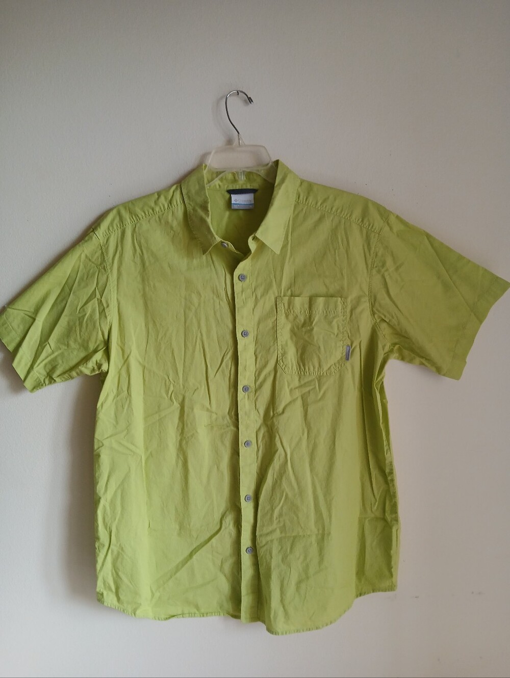 Columbia Men's Green Cotton Button Front Shirt Size XL